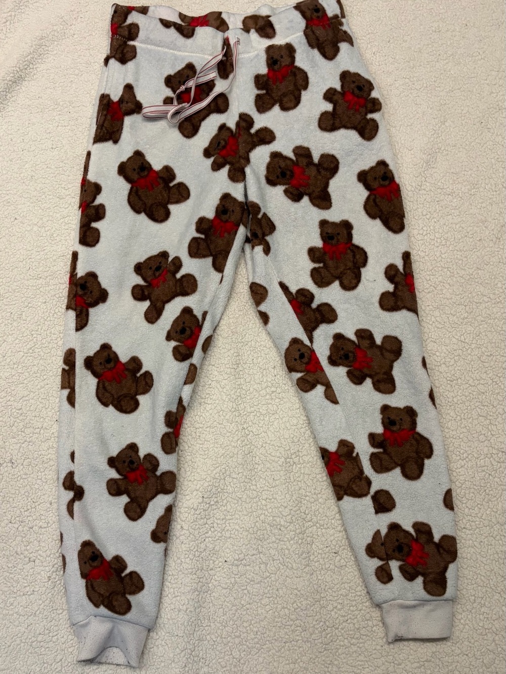 Joyspun Teddy Bear Print Fleece Lounge Pants (Size Small / 4-6)